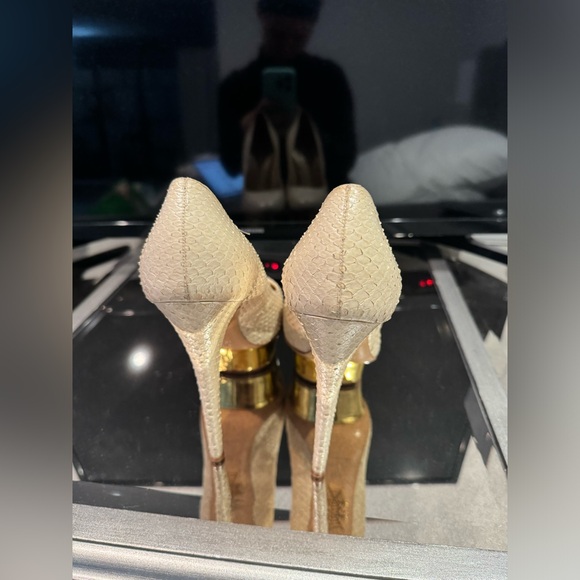 Charlotte Olympia White Python Heels - size 37 ½ - Picture 5 of 7